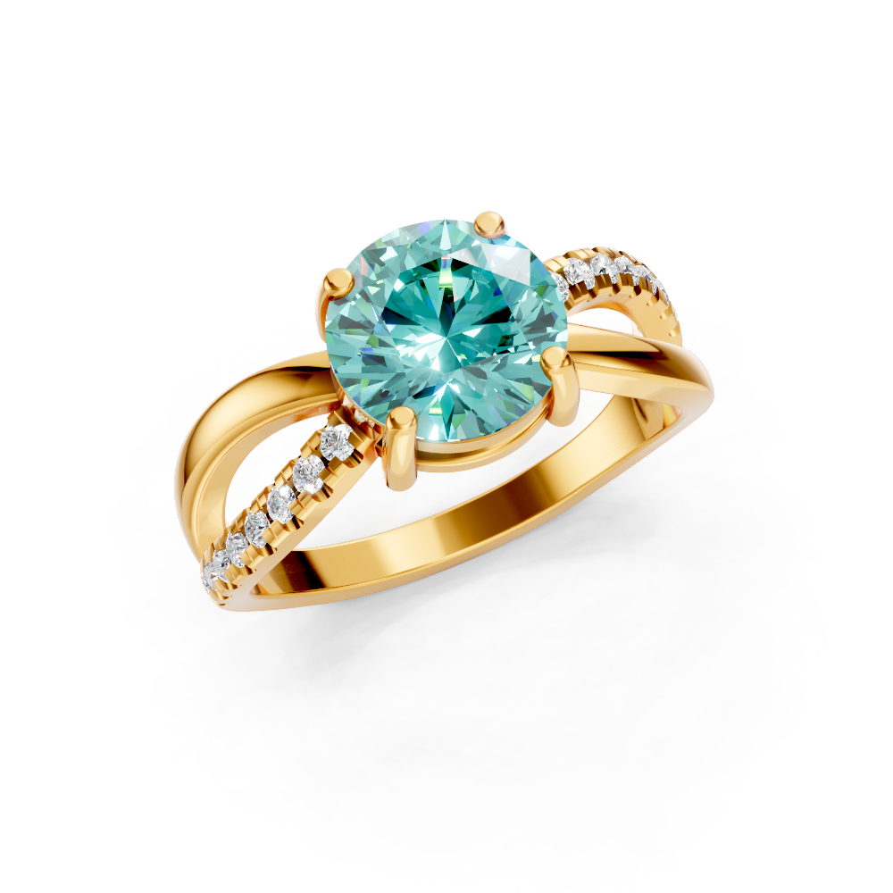 Paraiba Tourmaline Bypass Twist Ring