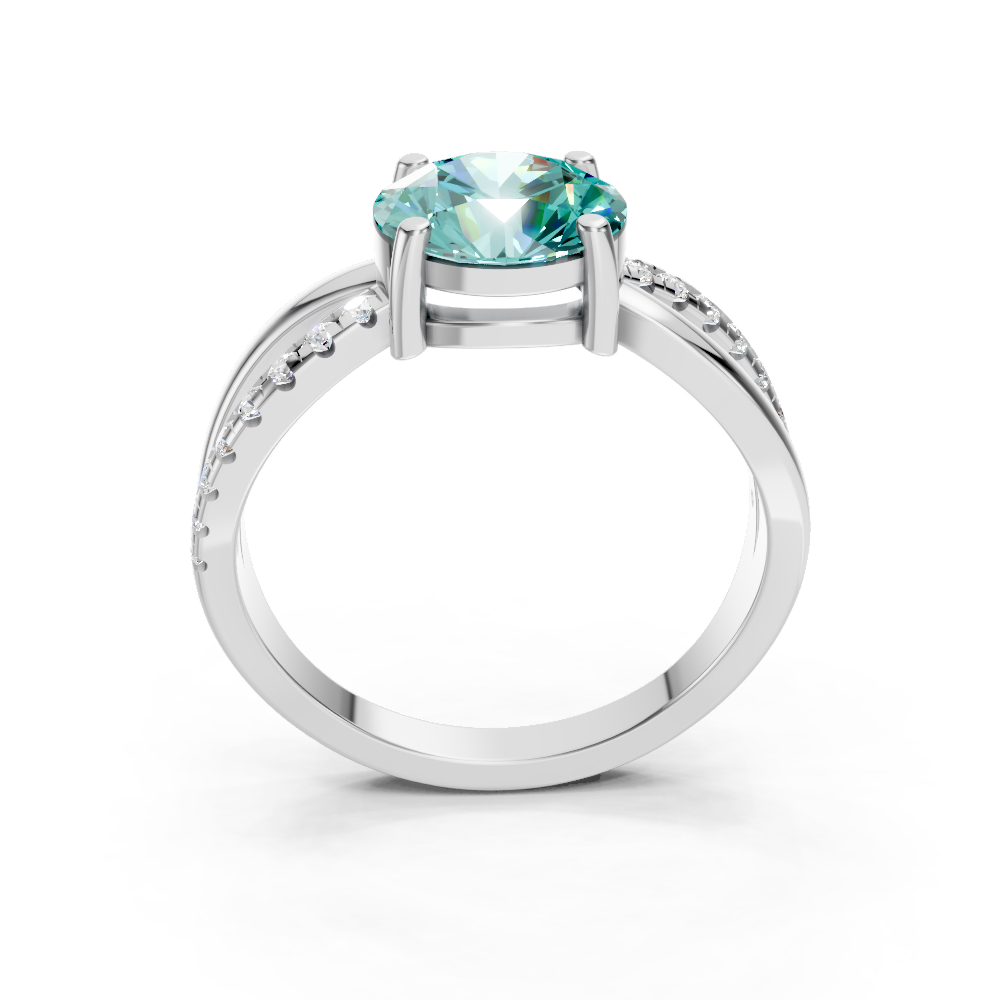 Paraiba Tourmaline Bypass Twist Ring