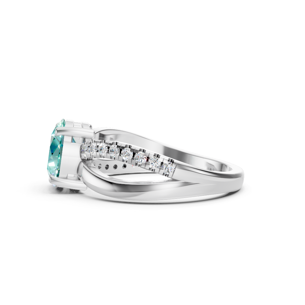 Paraiba Tourmaline Bypass Twist Ring