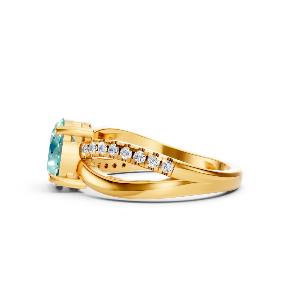 Paraiba Tourmaline Bypass Twist Ring