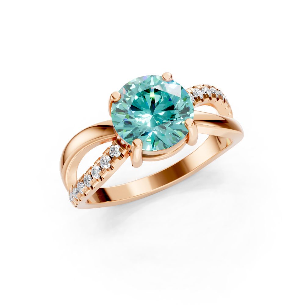 Paraiba Tourmaline Bypass Twist Ring