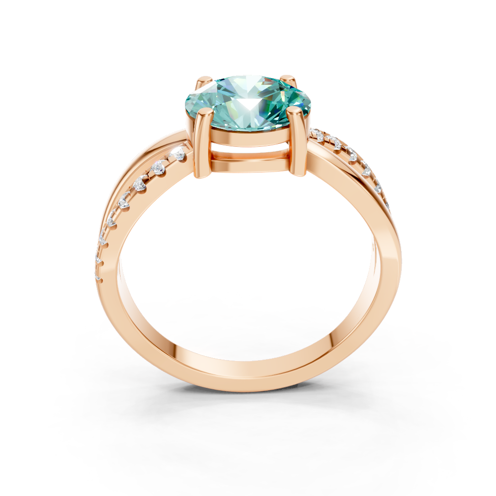 Paraiba Tourmaline Bypass Twist Ring