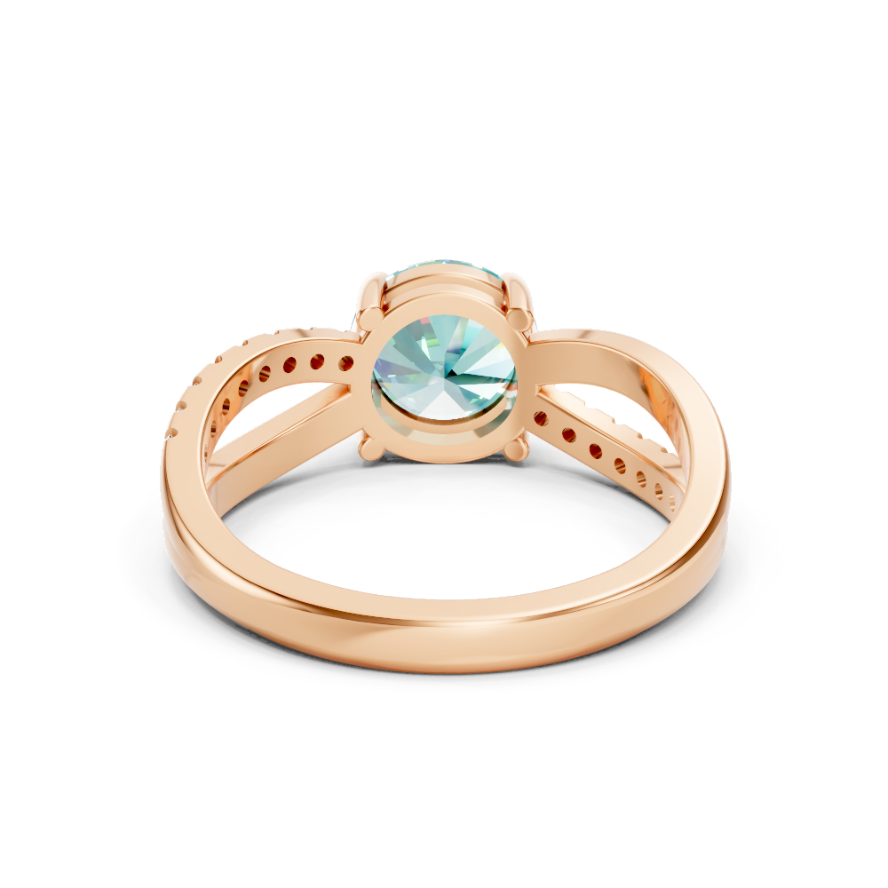 Paraiba Tourmaline Bypass Twist Ring