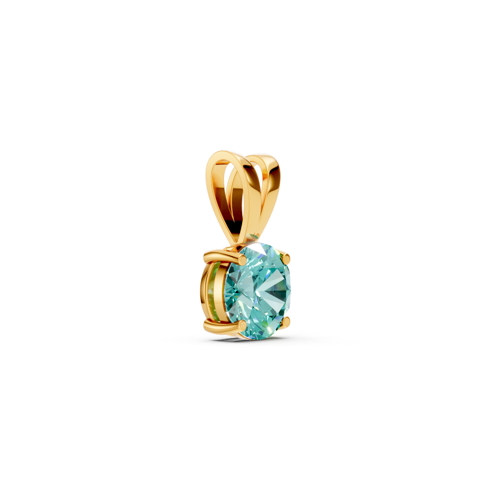 Paraiba Tourmaline Round Stud Pendant