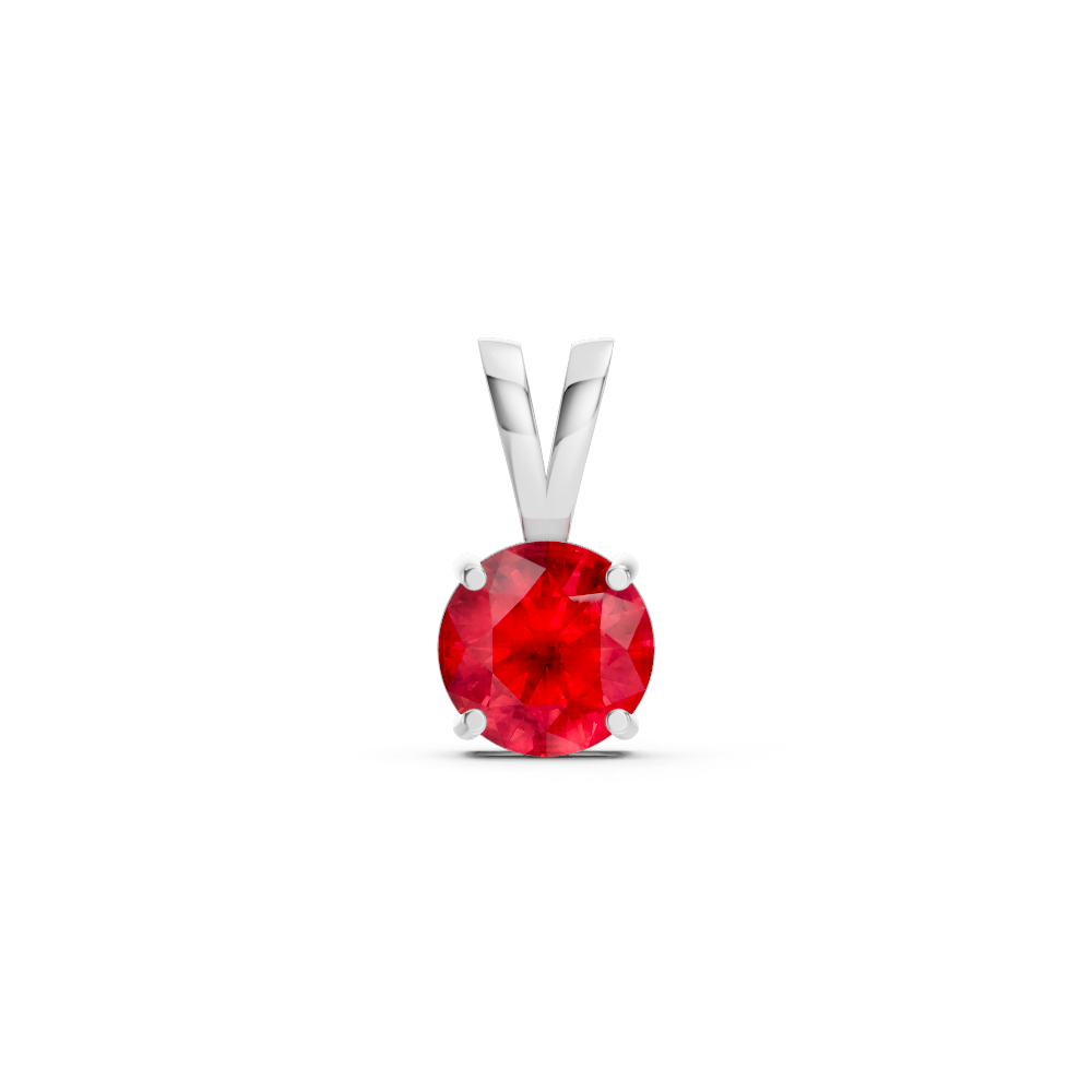 Ruby Round Stud Pendant