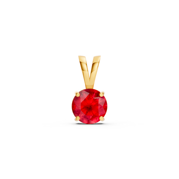 Ruby Round Stud Pendant