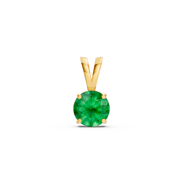 Colombian Emerald Round Stud Pendant