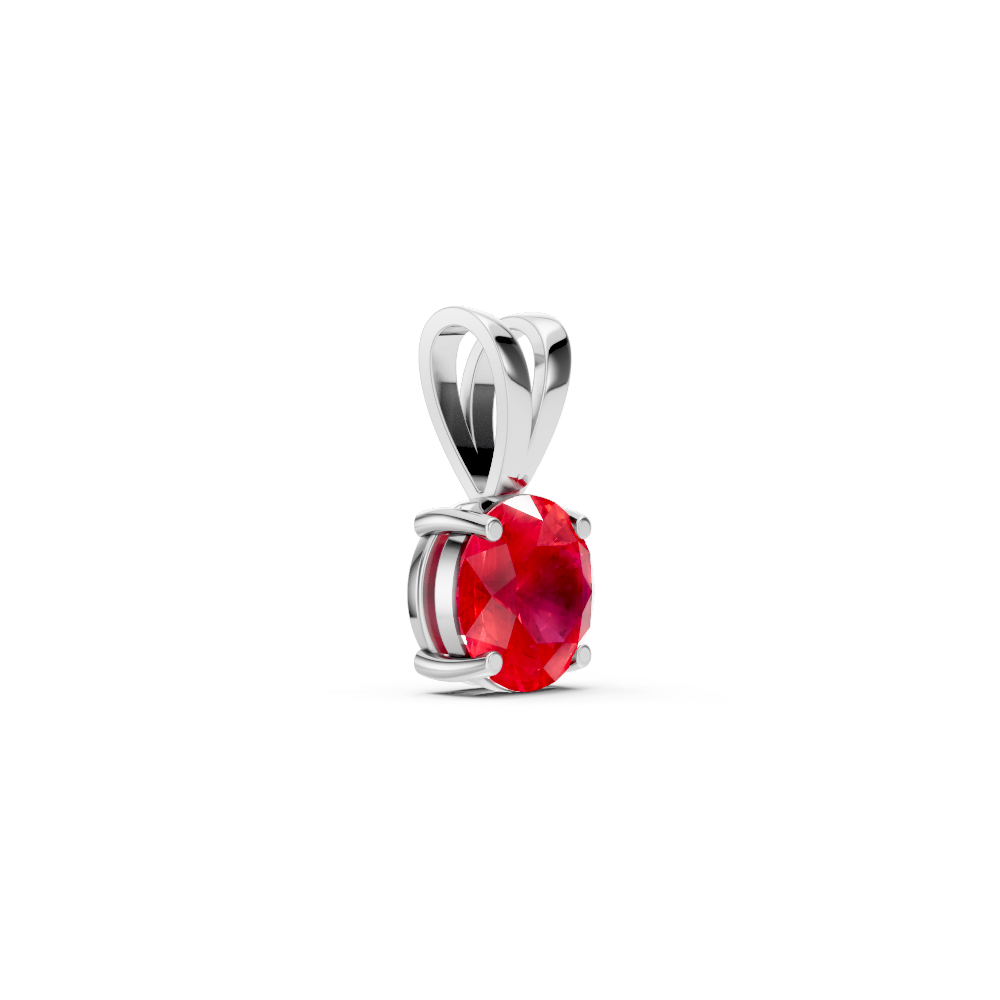 Ruby Round Stud Pendant