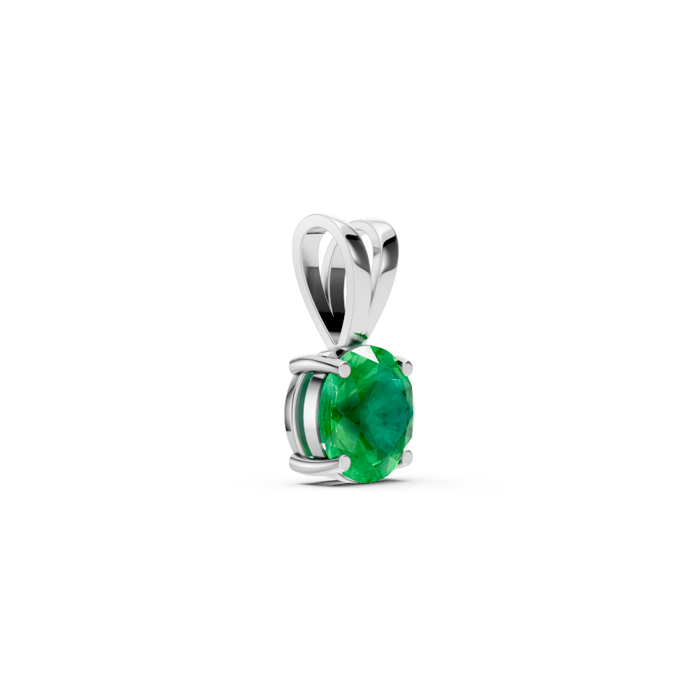 Colombian Emerald Round Stud Pendant