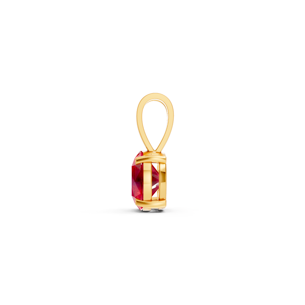 Ruby Round Stud Pendant