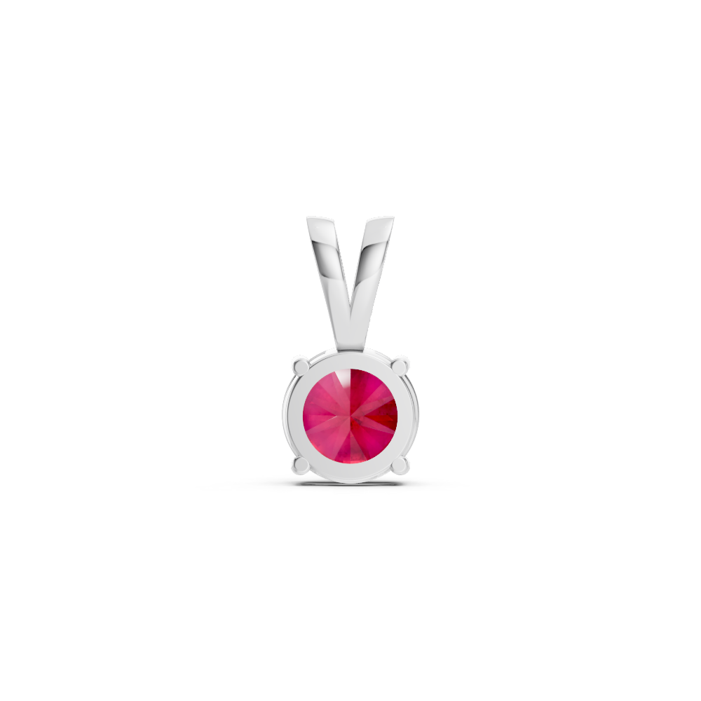 Ruby Round Stud Pendant