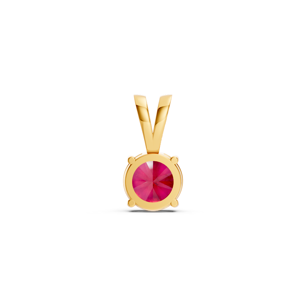 Ruby Round Stud Pendant