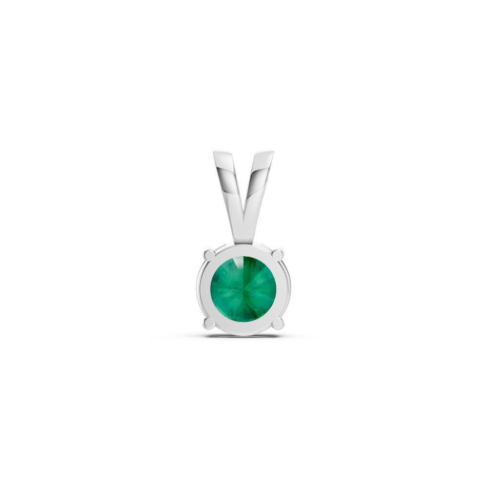 Colombian Emerald Round Stud Pendant