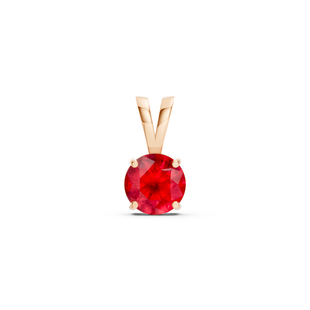 Ruby Round Stud Pendant