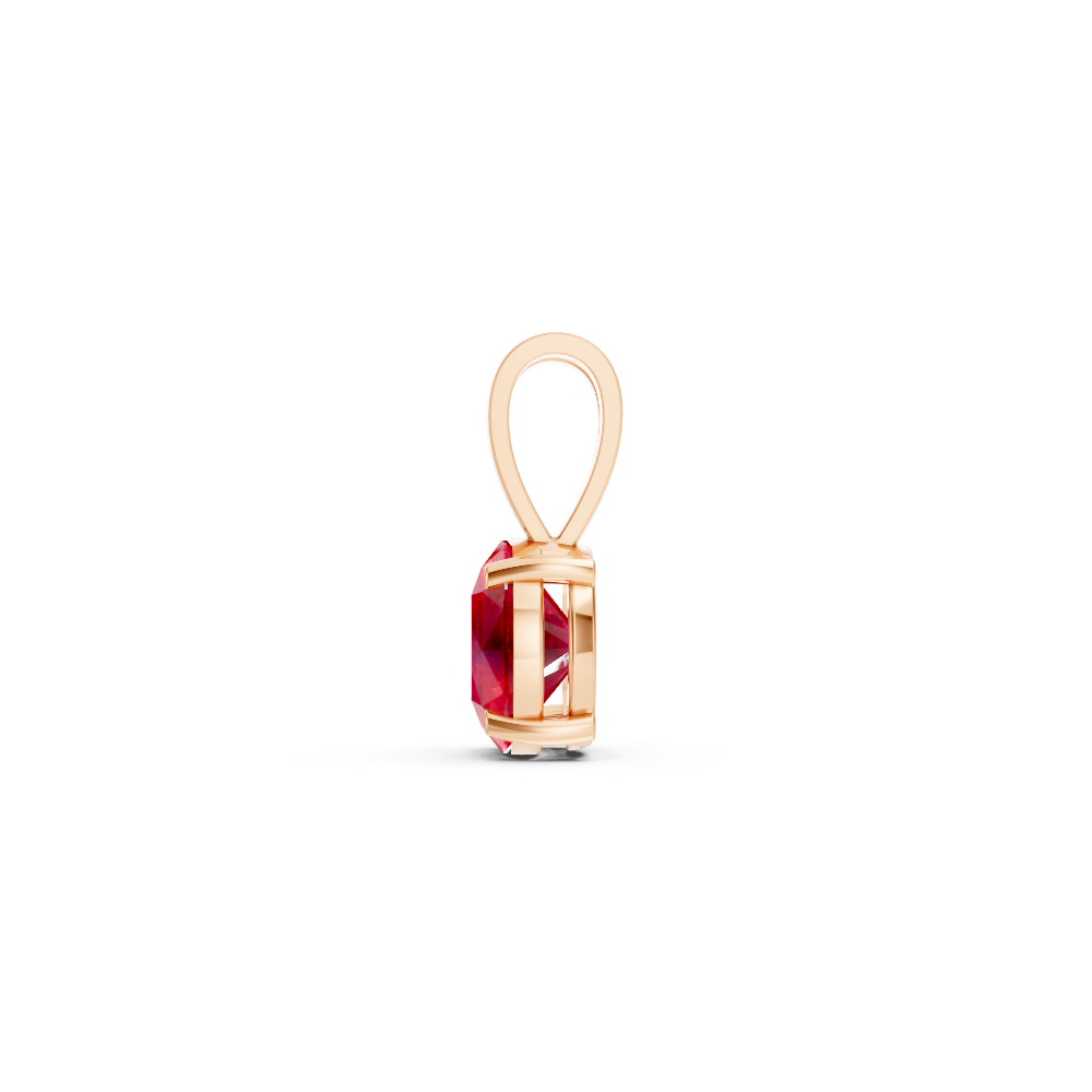 Ruby Round Stud Pendant