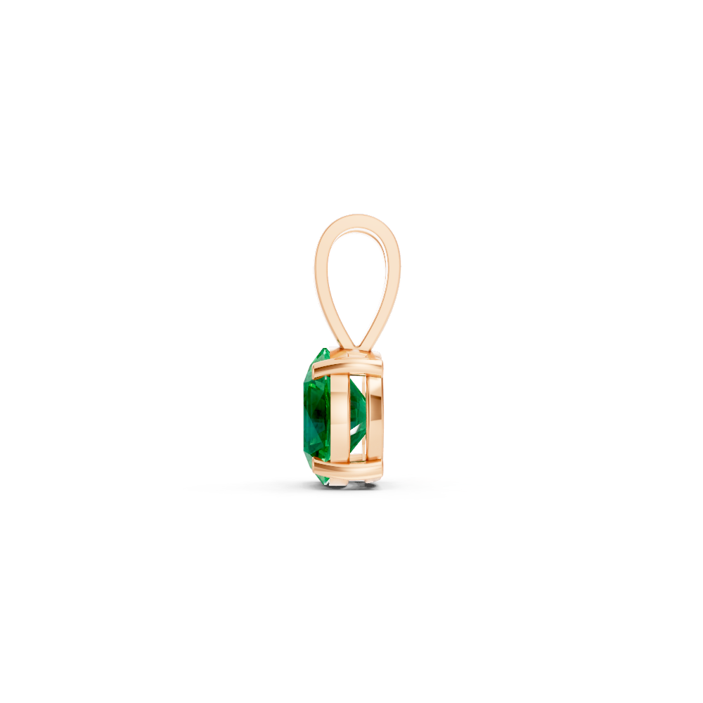 Colombian Emerald Round Stud Pendant