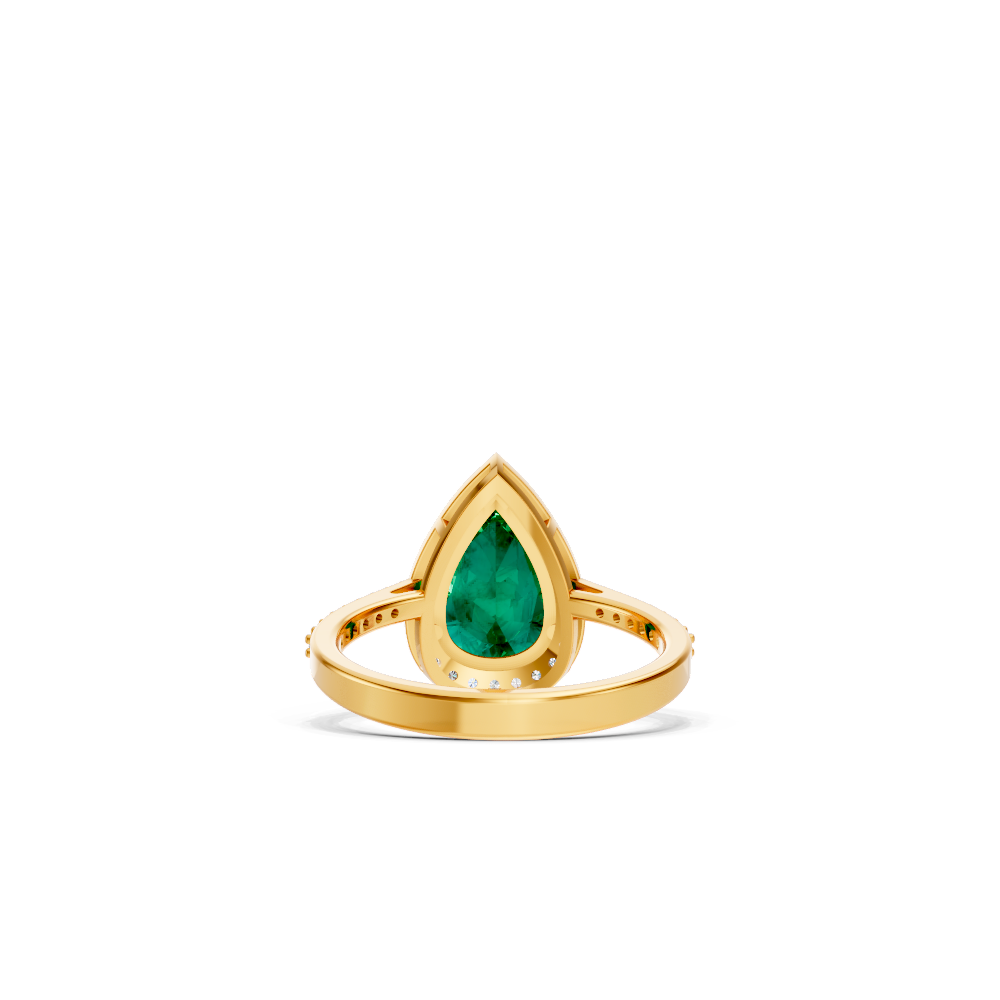 Colombian Emerald Pear Statement Ring