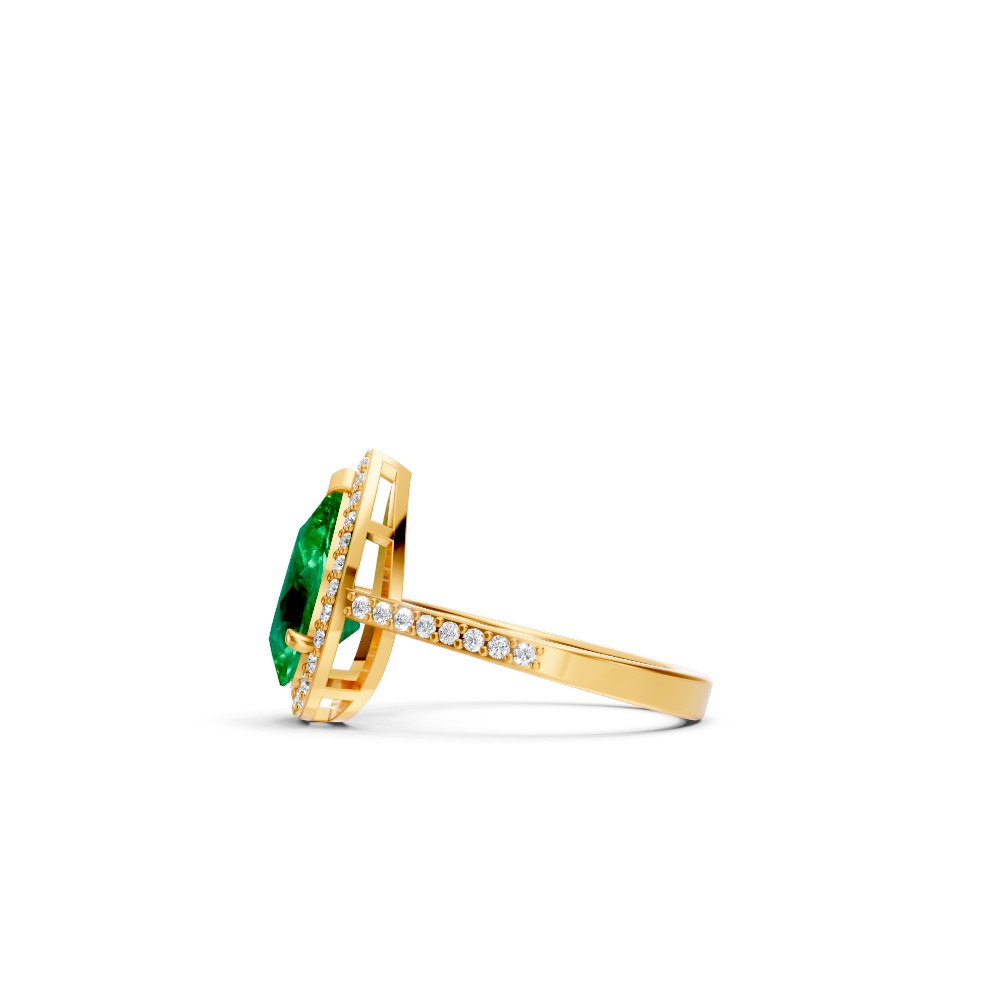 Colombian Emerald Pear Statement Ring
