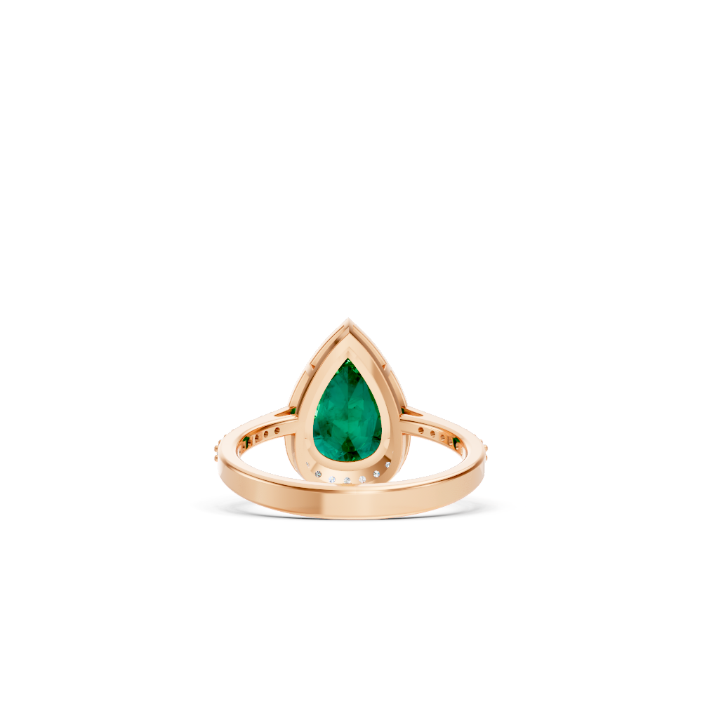 Colombian Emerald Pear Statement Ring