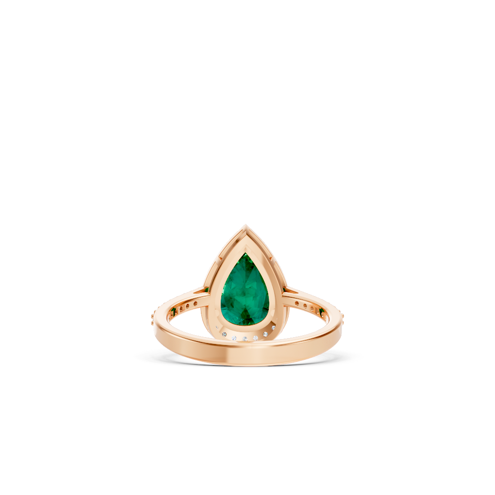 Colombian Emerald Pear Statement Ring