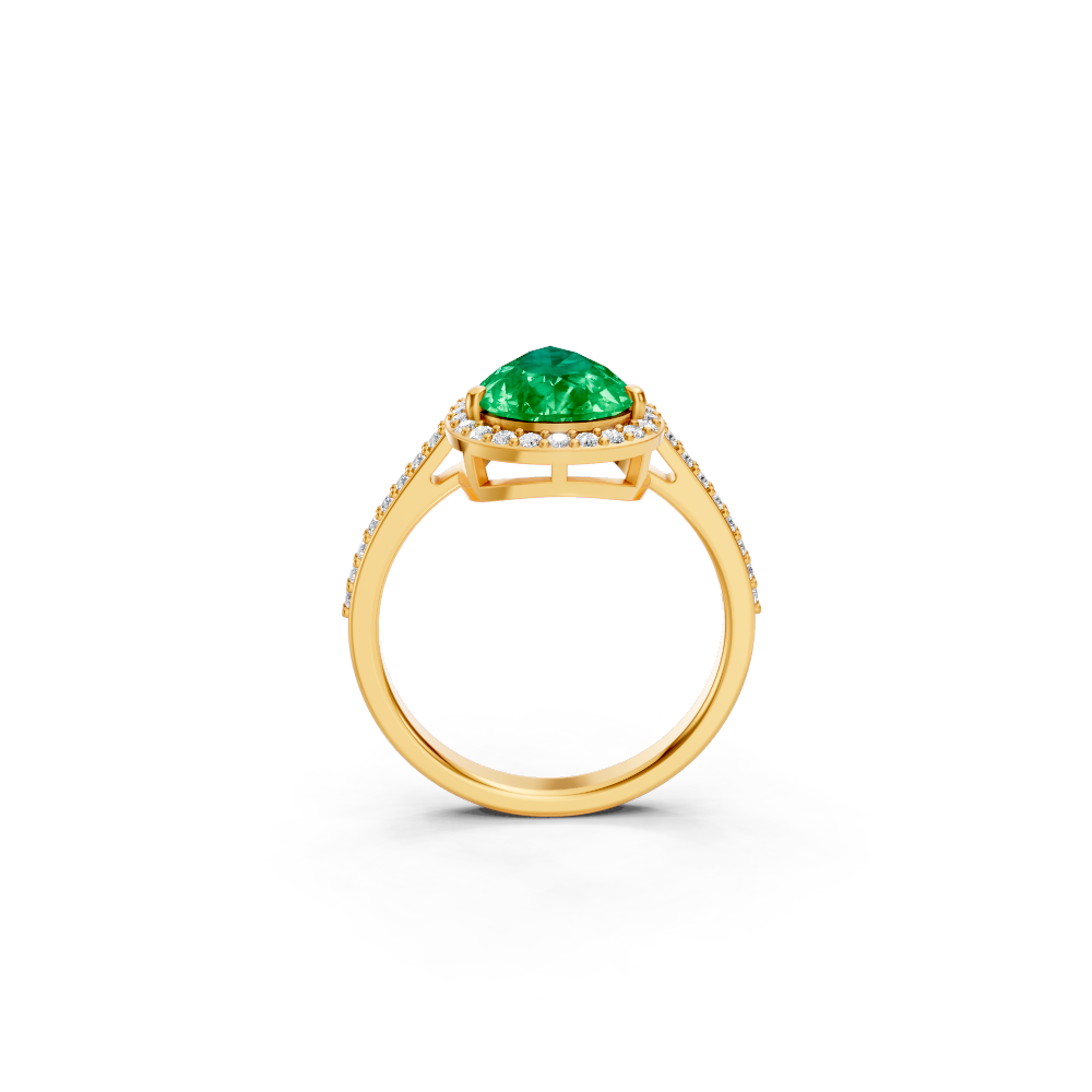 Colombian Emerald Pear Statement Ring