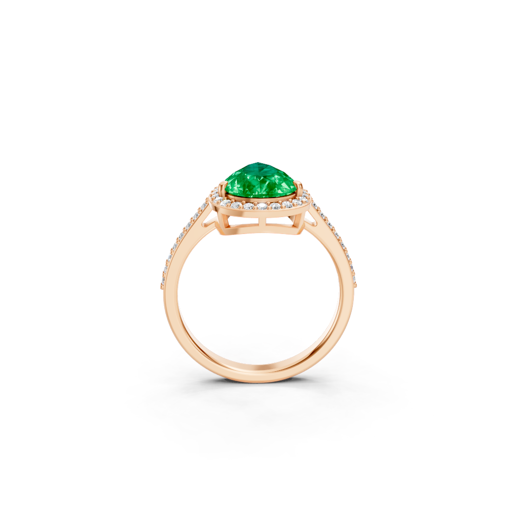 Colombian Emerald Pear Statement Ring