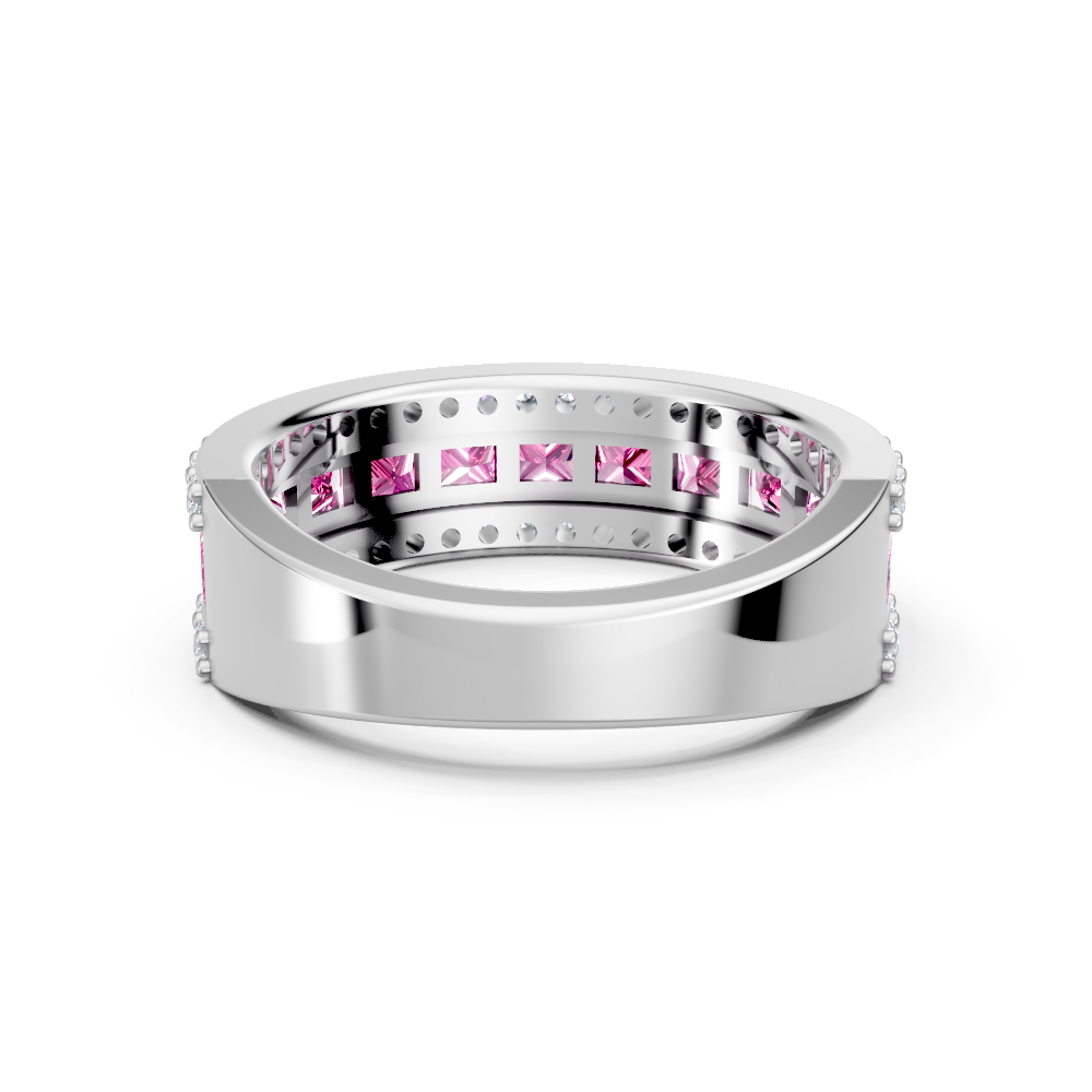 Pink Sapphire  Eternity Band Ring