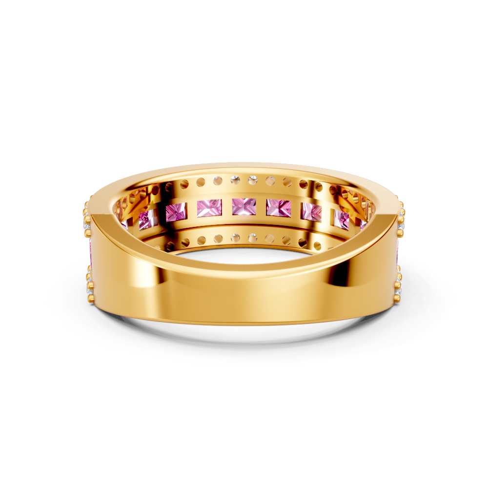 Pink Sapphire  Eternity Band Ring