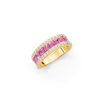 Pink Sapphire  Eternity Band Ring