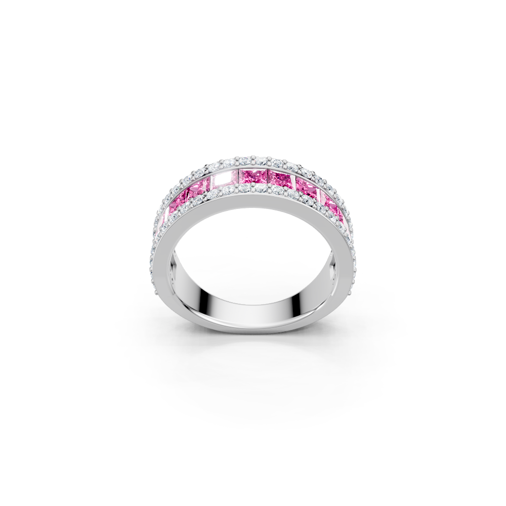 Pink Sapphire  Eternity Band Ring