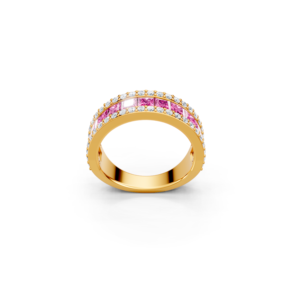 Pink Sapphire  Eternity Band Ring