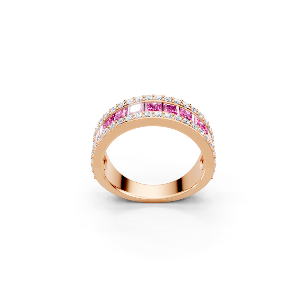 Pink Sapphire  Eternity Band Ring
