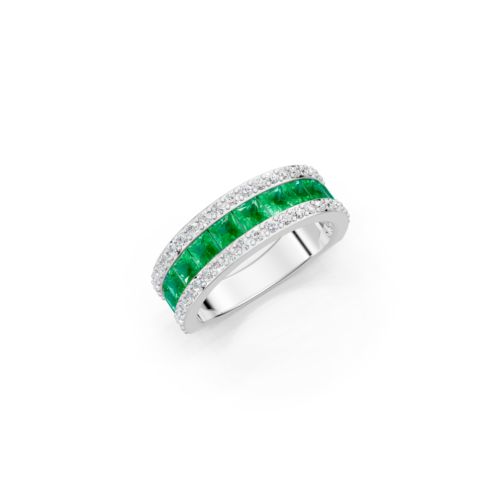 Colombian Emerald Eternity Band Ring