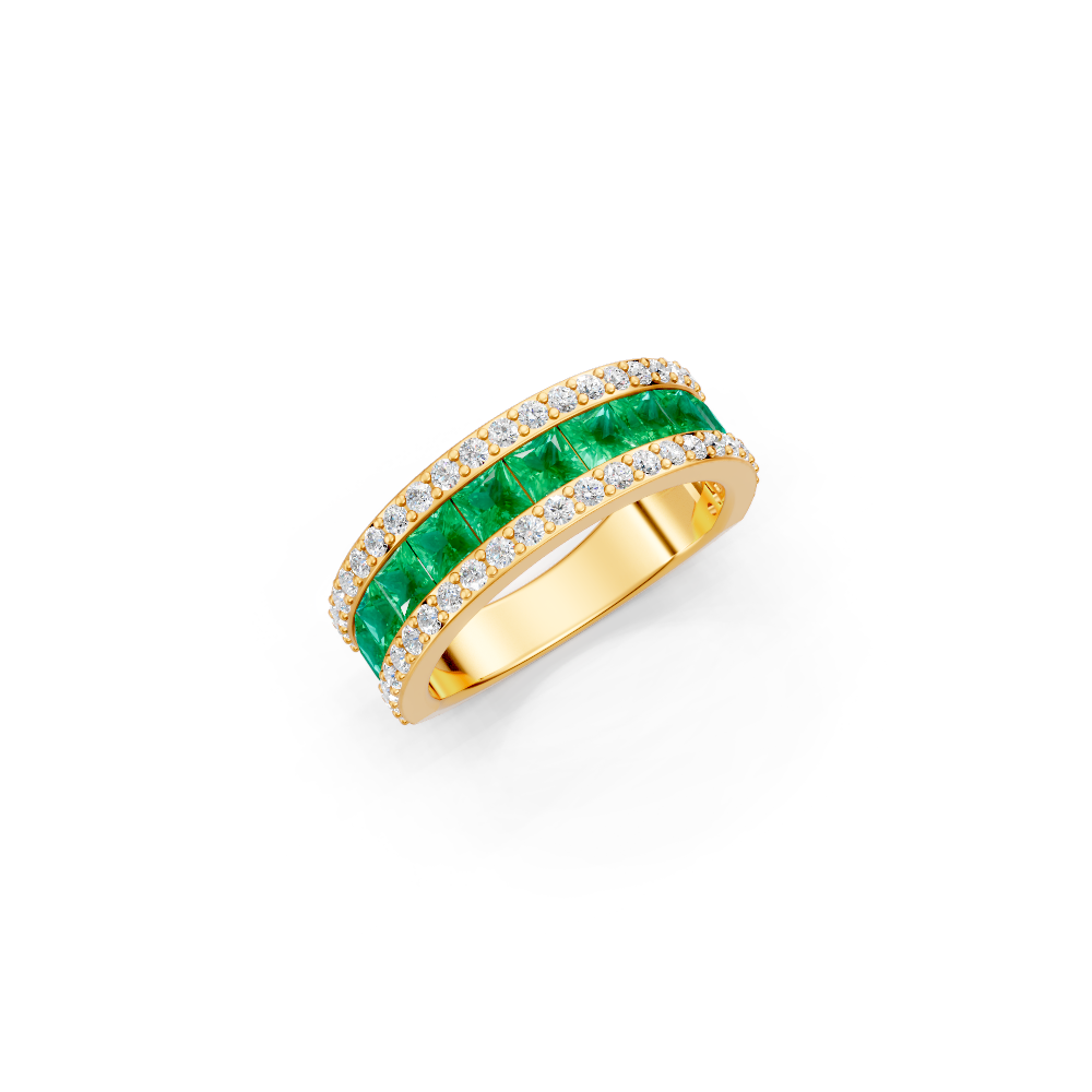 Colombian Emerald Eternity Band Ring