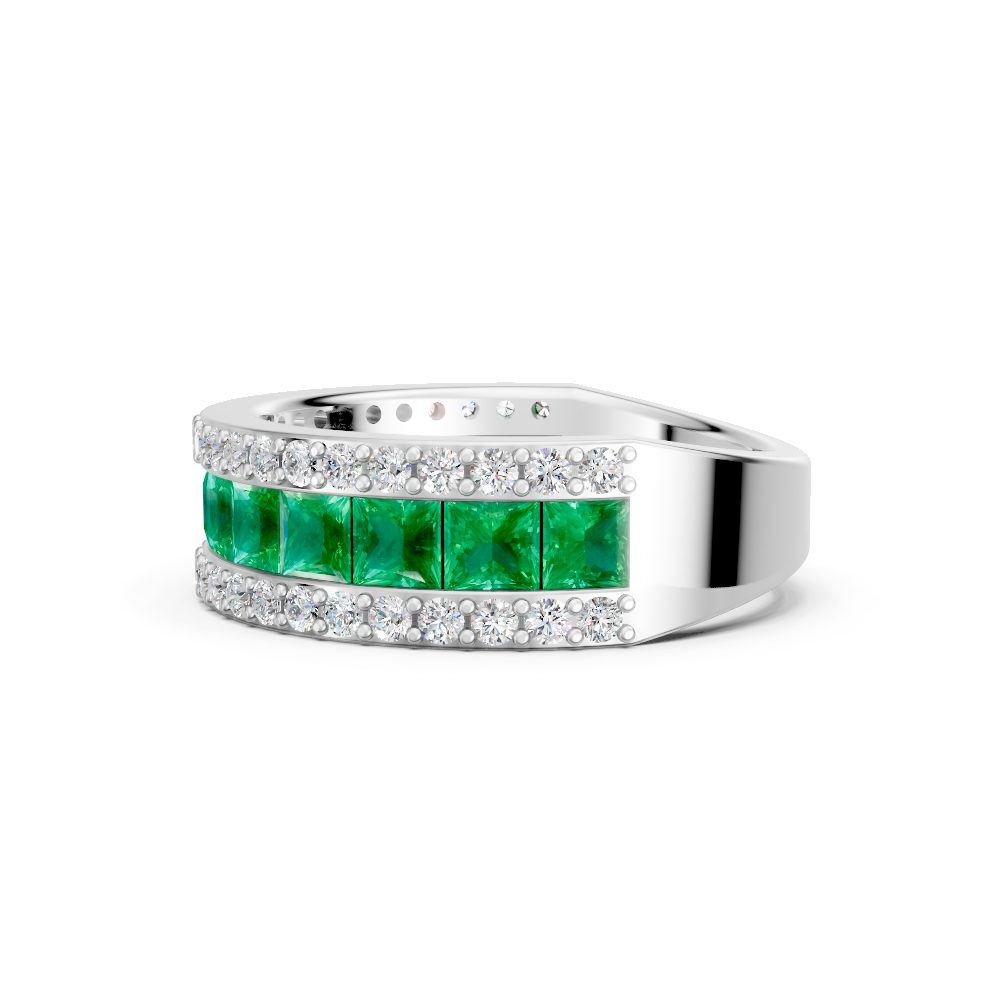Colombian Emerald Eternity Band Ring