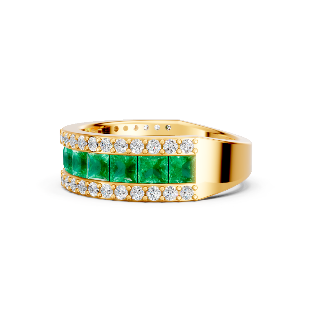 Colombian Emerald Eternity Band Ring