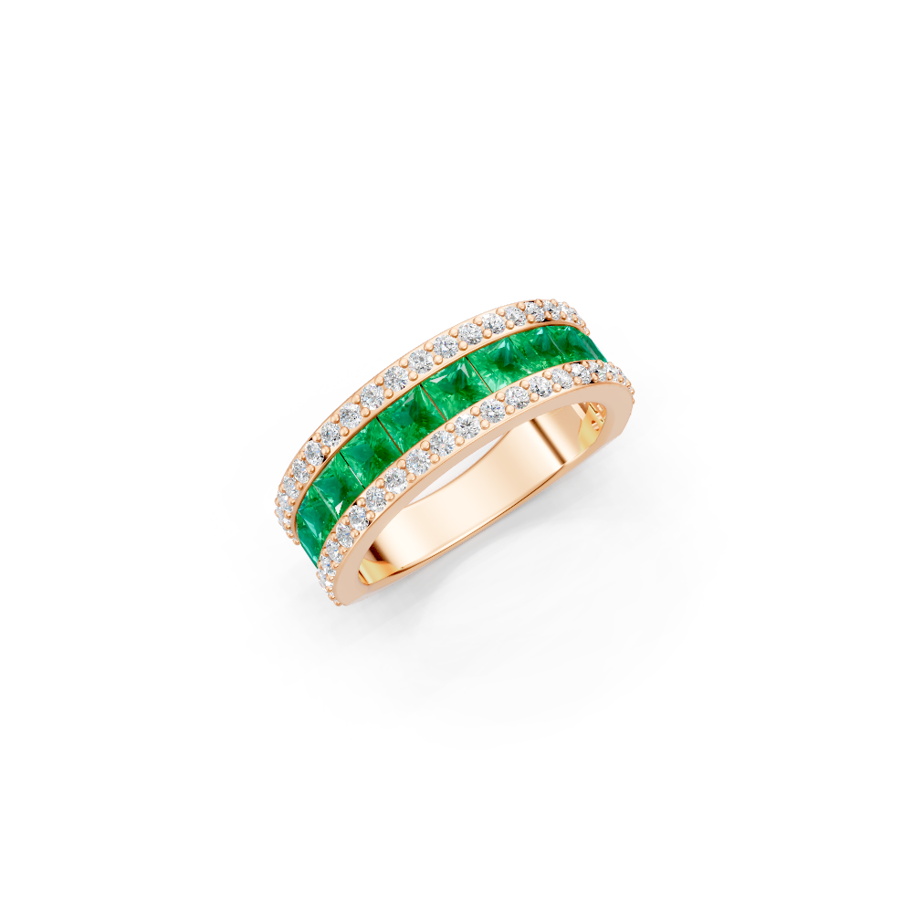 Colombian Emerald Eternity Band Ring