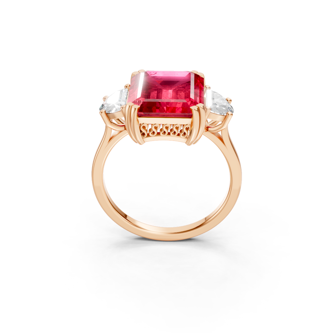 Ruby Three-Stone Ring