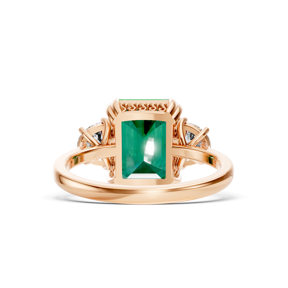 Colombian Emerald Three-Stone Ring