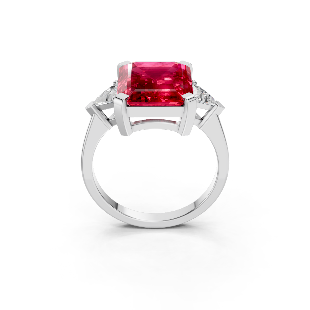 Ruby & Sapphire Three-Stone Ring