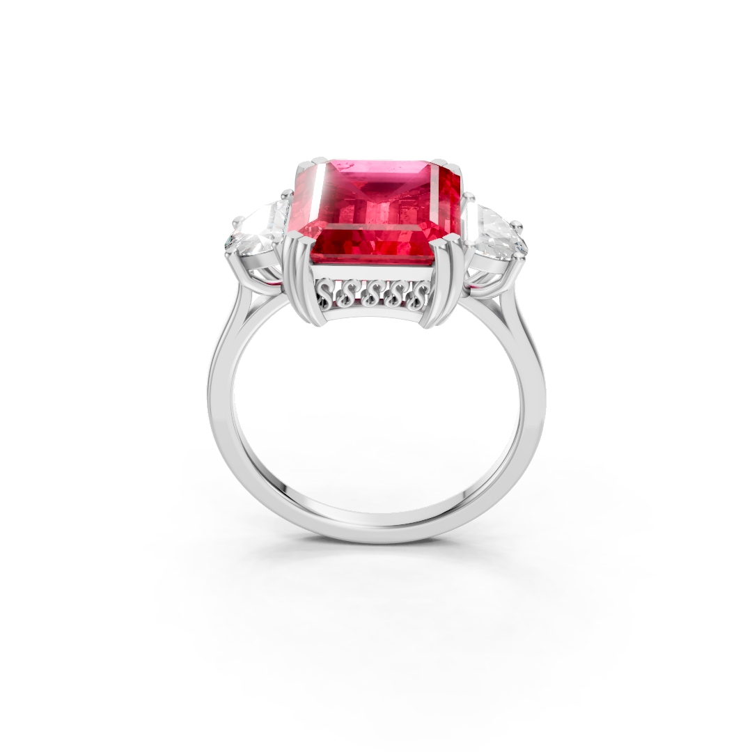 Ruby Three-Stone Ring
