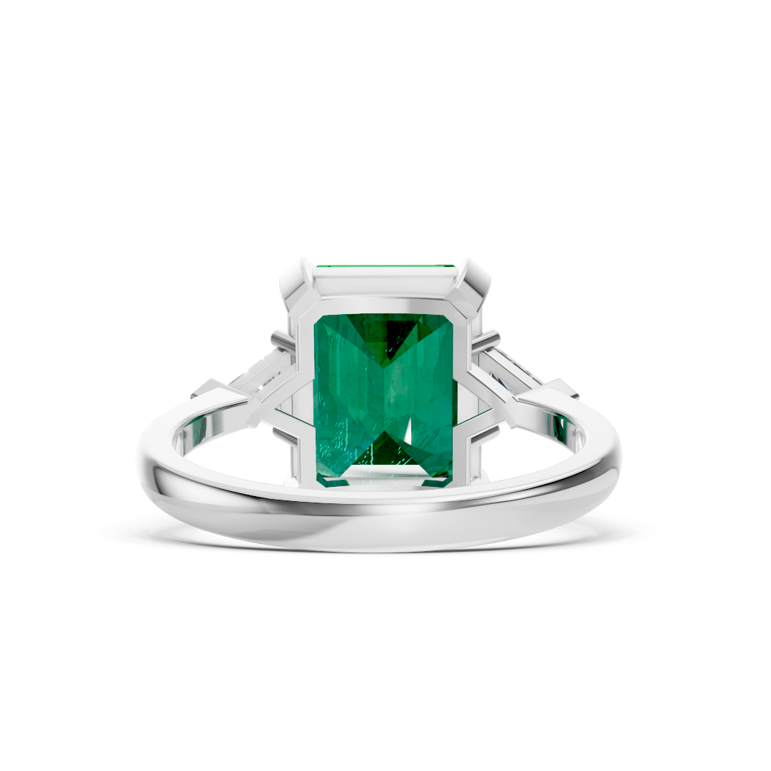 Emerald & Sapphire Three-Stone Ring
