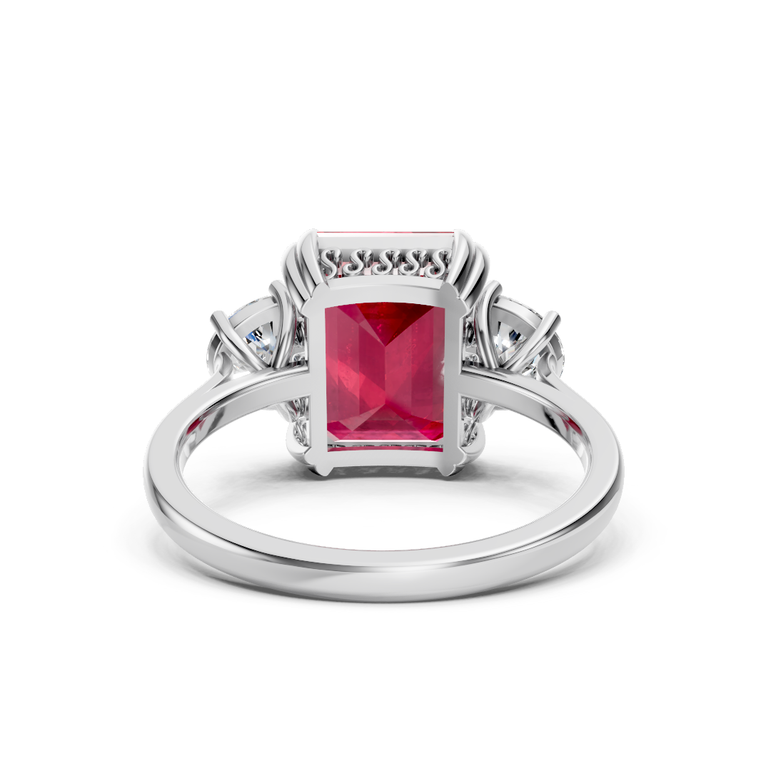 Ruby Three-Stone Ring