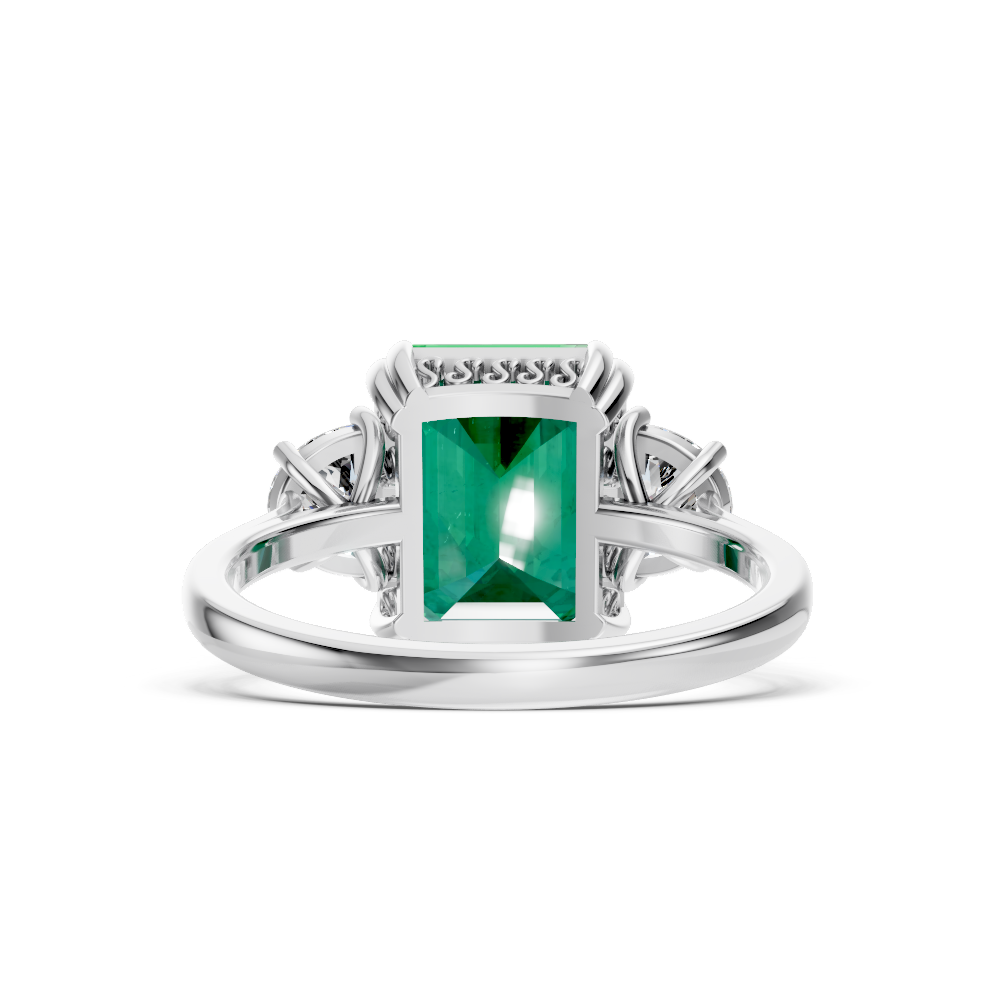 Colombian Emerald Three-Stone Ring