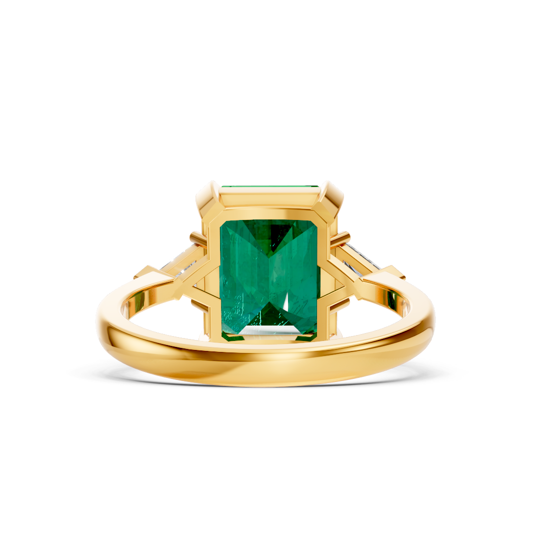 Emerald & Sapphire Three-Stone Ring