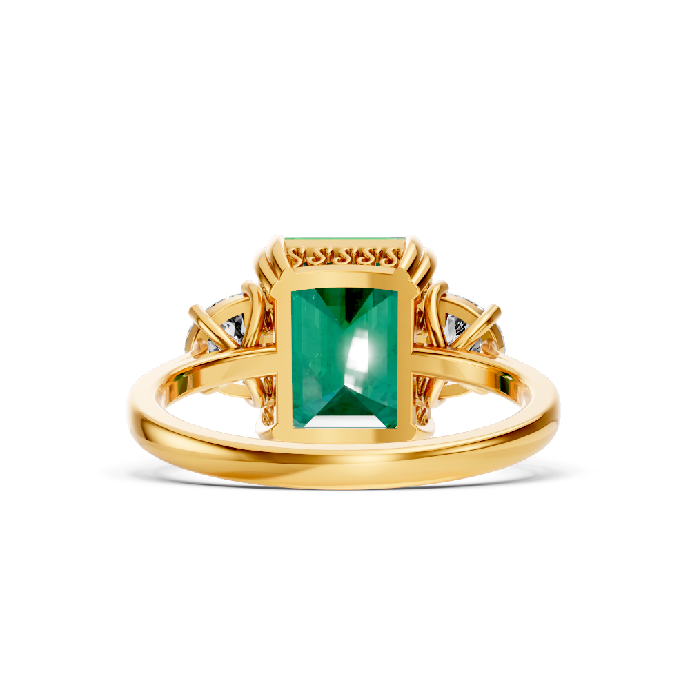 Colombian Emerald Three-Stone Ring