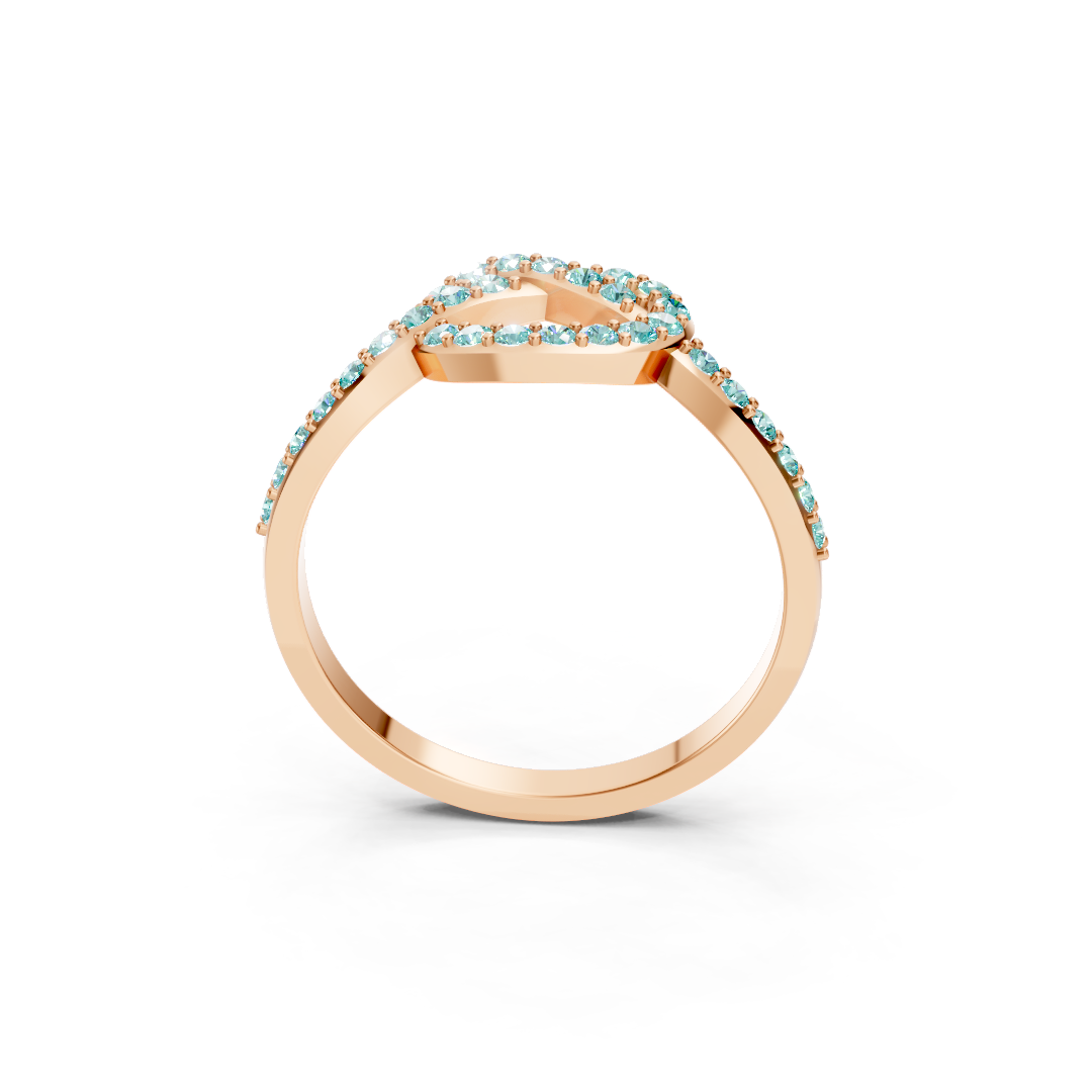 Paraiba Tourmaline  Infinity Knot Ring