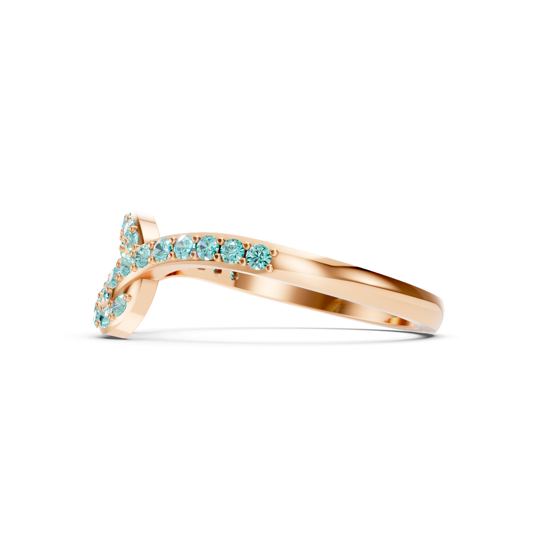 Paraiba Tourmaline  Infinity Knot Ring