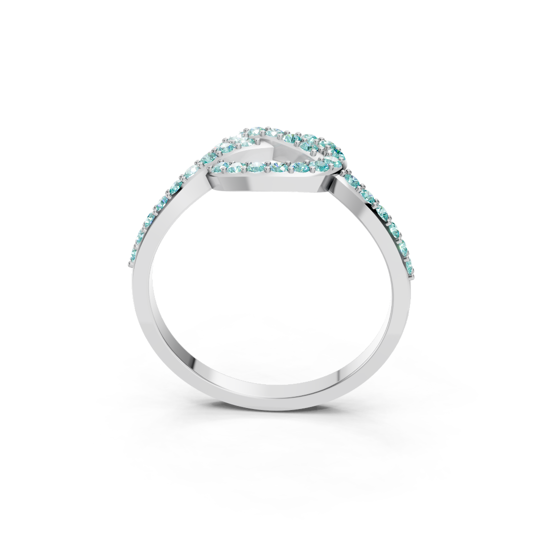 Paraiba Tourmaline  Infinity Knot Ring