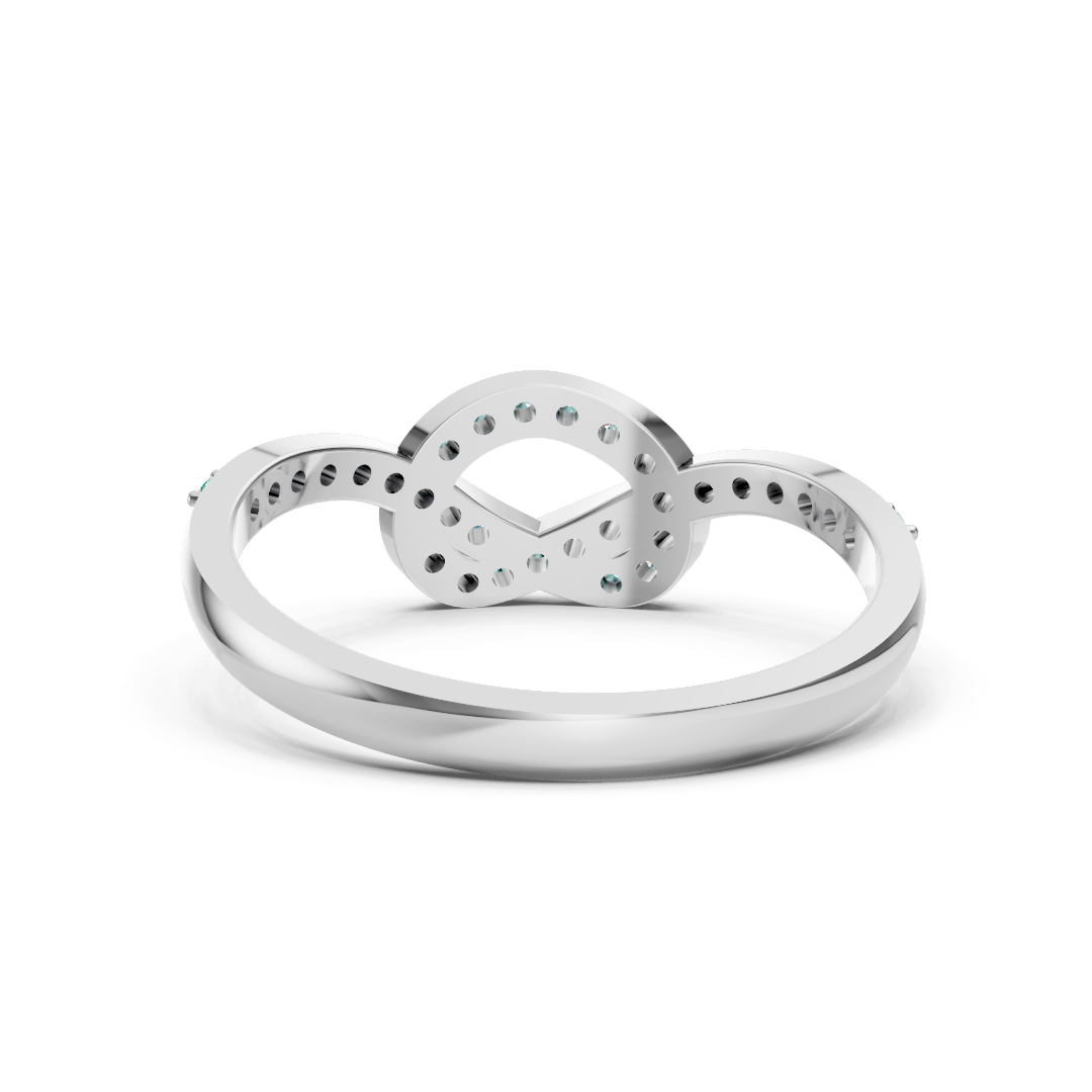 Paraiba Tourmaline  Infinity Knot Ring